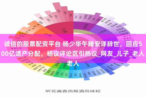 诚信的股票配资平台 杨少华午睡安详辞世，回应500亿遗产分配，杨议评论区引热议_网友_儿子_老人