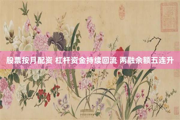 股票按月配资 杠杆资金持续回流 两融余额五连升