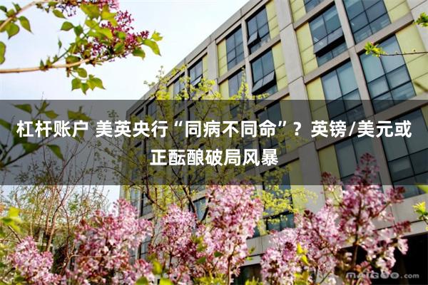 杠杆账户 美英央行“同病不同命”？英镑/美元或正酝酿破局风暴