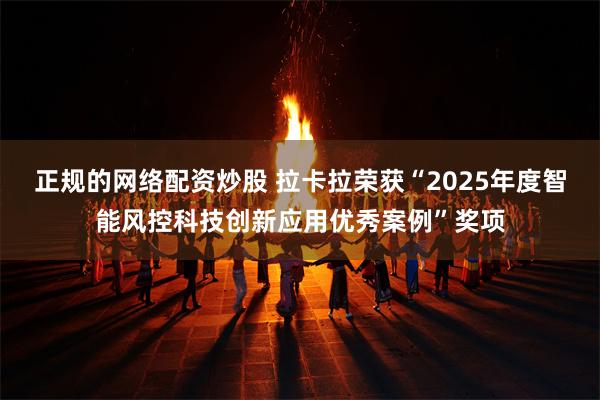 正规的网络配资炒股 拉卡拉荣获“2025年度智能风控科技创新应用优秀案例”奖项